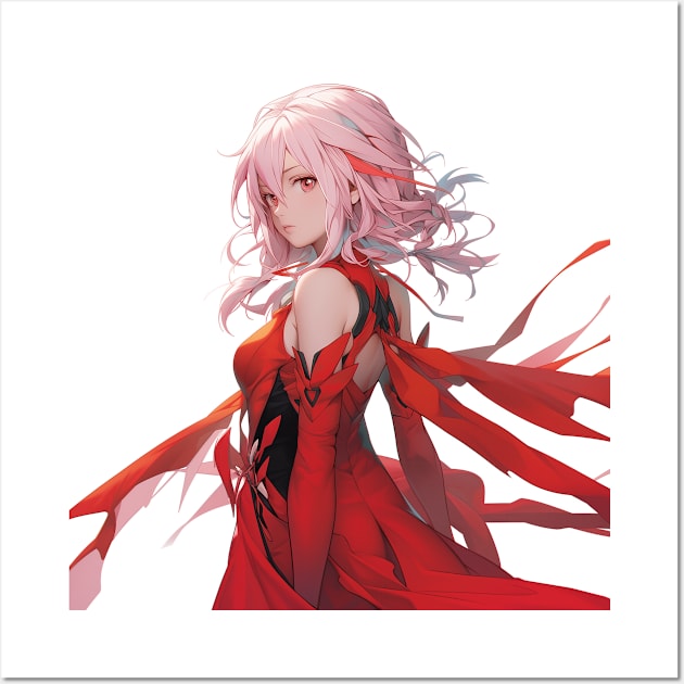 Inori Yuzuriha Guilty Crown illustration Wall Art by Graphicvibestore